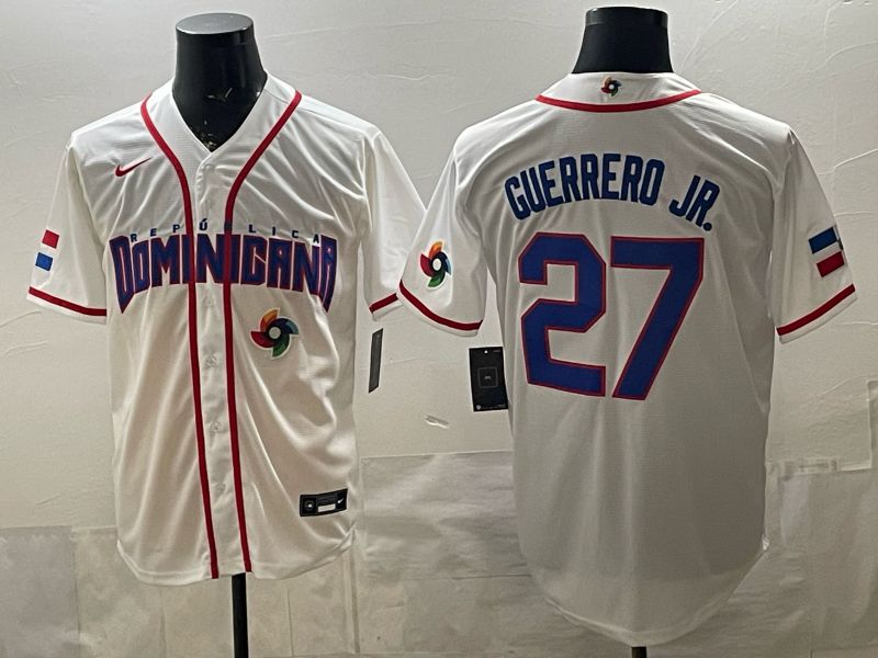 Men 2026 World Cub #27 Guerrero jr White Game Nike MLB Jersey style 008